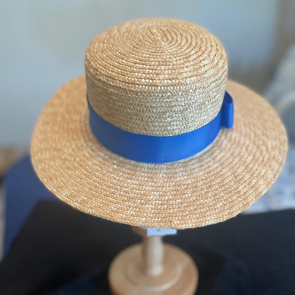 Vineyard Vine Headwear Wide Brim Straw Boater NWT - Picture 4 of 5